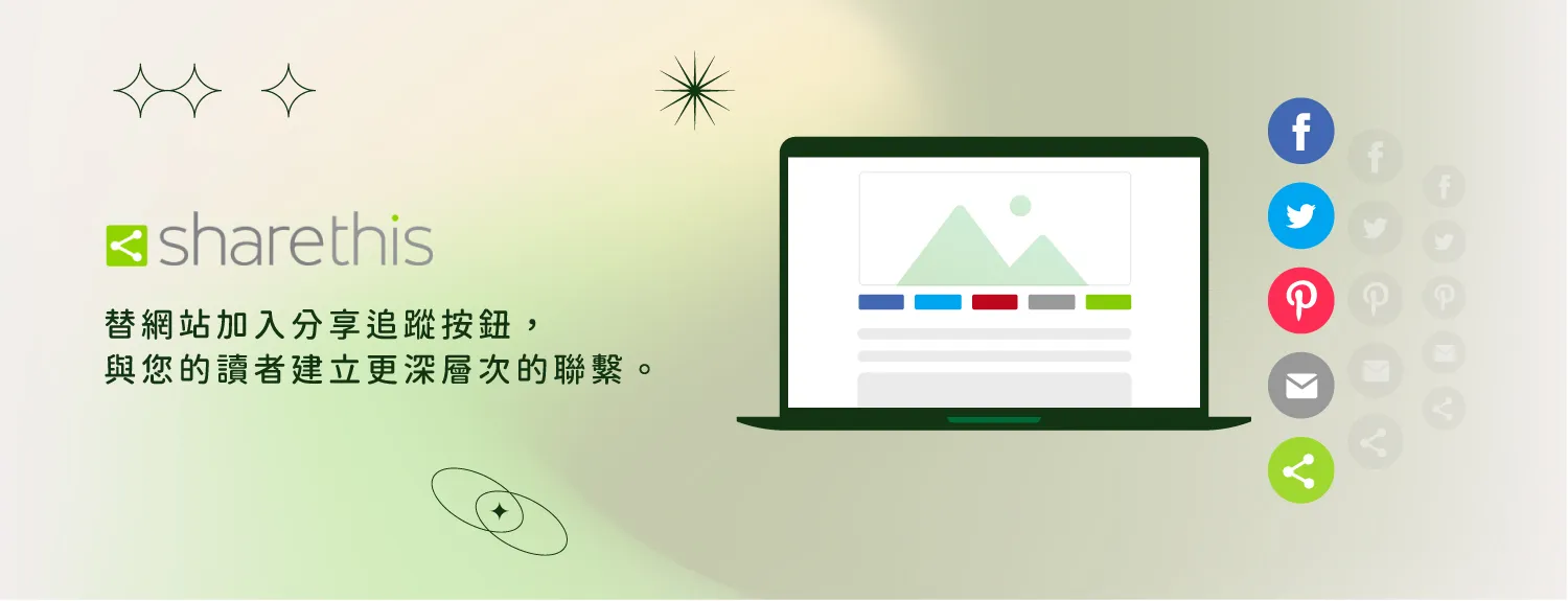 《Sharethis》替網站加入分享追蹤按鈕