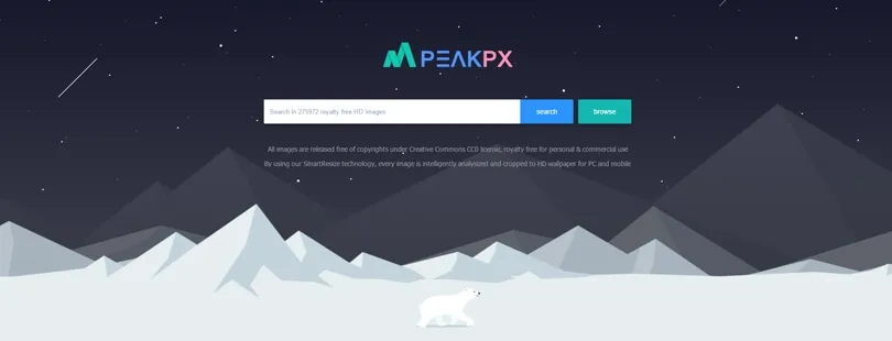 PeakPX27萬張商用的圖片下載亦可線上裁切